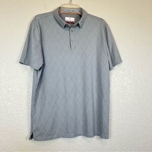Modern Ambition Men’s Gray Performance Short Sleeve Polo Golf Shirt Large